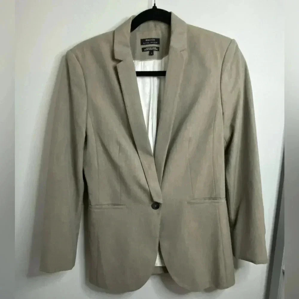 RW&CO - long sleeve Taupe Griege Blazer - US 4 - perfect for the office